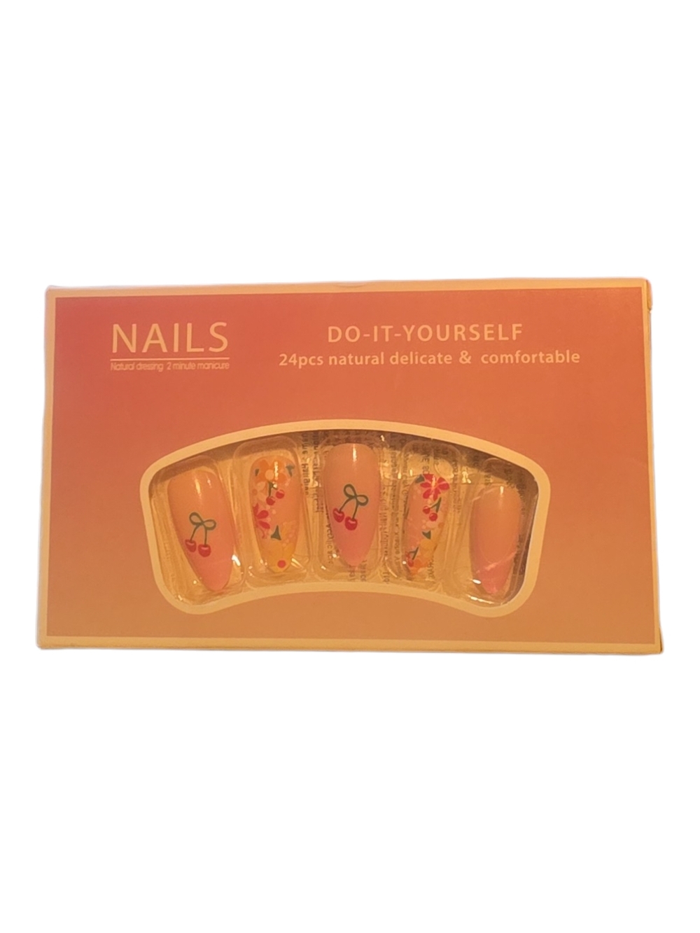 NWT Cherry Floral Do-It-Yourself Press-On Nails
